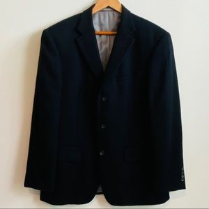 Vintage Dark Navy Versatile Wear Mens Blazer By Oscar De La Renta